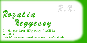 rozalia negyessy business card