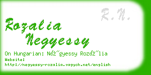 rozalia negyessy business card